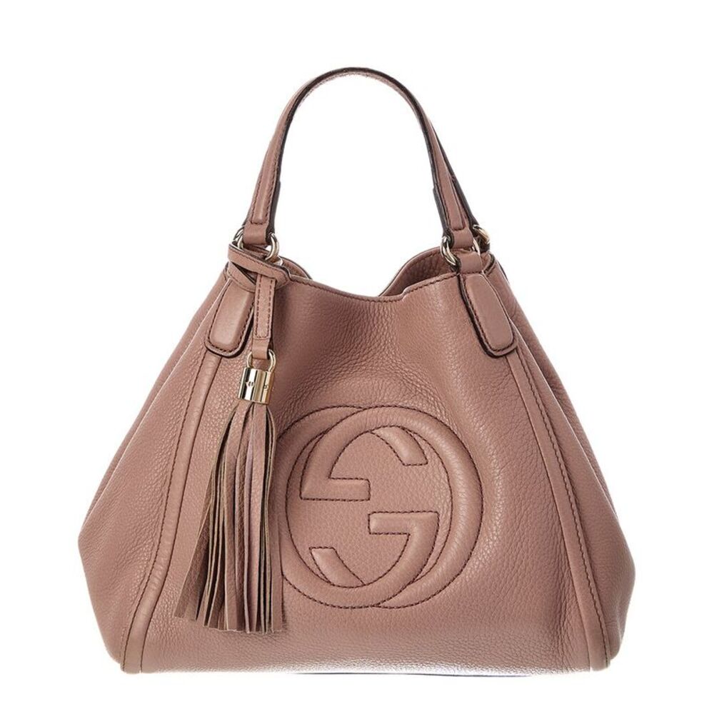 Gucci Pink Lambskin Leather Soho Tote (Authentic Pre-Loved)